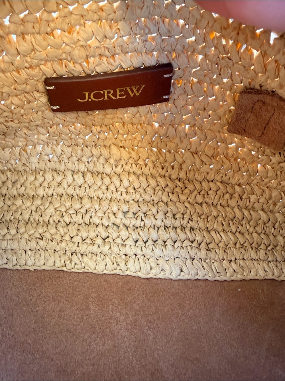 J Crew Delphine handknotted shoulder bag in straw and leather #OA1 - Picture 7 of 17